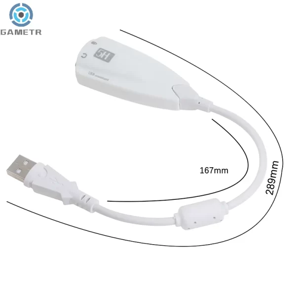 Headphone Speakers Laptop PC DIY Accessories White 5HV2 External USB Sound Card 7.1 With 3.5mm Audio Interface Adapter - Image 6