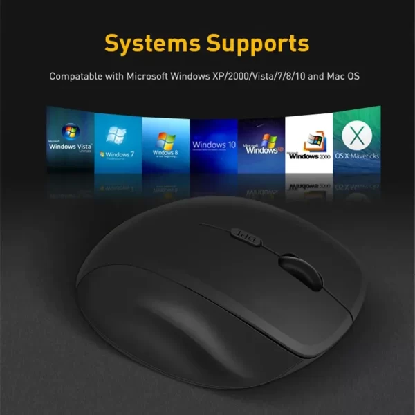 Wireless Mouse Rechargeable Bluetooth Mouse 1600DPI Silent Mice 2.4G USB Gaming Receiver for Mackbook PC Laptop Accessories - Image 6