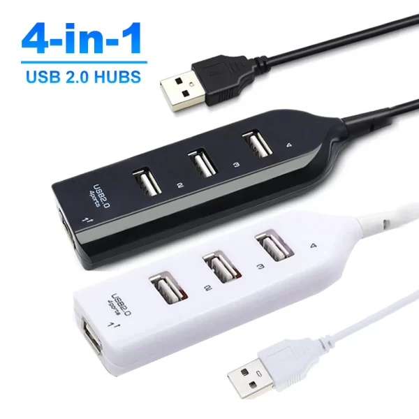 4 Port USB 2.0 Hubs Multi USB Splitter Hub Expander High Speed Transfer OTG Adapter for Macbook Pro Laptop Computer Accessories