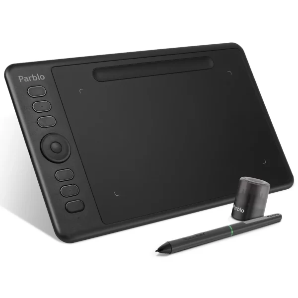 Parblo Intangbo S Drawing Tablet, 8192 Levels Battery-Free Pen and 6 Hot-Keys Digital Art Tablet for Drawing Illustration - Image 8