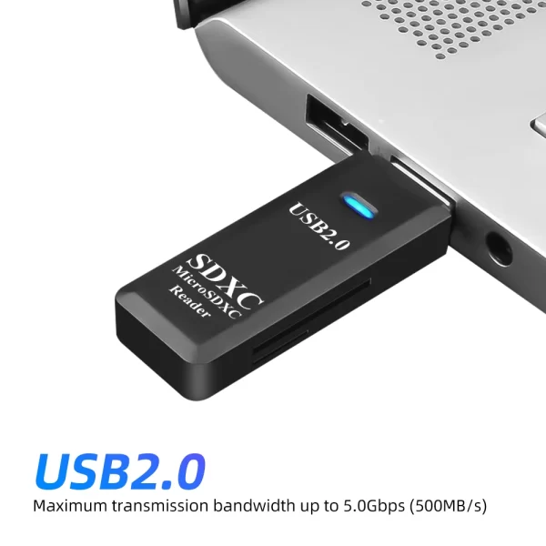 2 in 1 Card Reader USB 2.0 to SD Micro SD TF Card Reader for PC Laptop Accessories Smart Memory Card Reader Multi-card SD 카드 리더 - Image 3