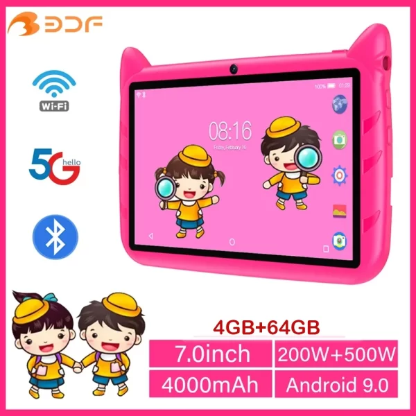 Kids 7-inch Tablet Quat Core 4 GB+64 GB Tv Buetooth Wi-Fi Kids Children's gaming tablet PC - Image 7