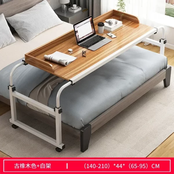 Height Adjustable Rolling Table Computer Desk Home Office Writing Desk Notebook Table Top Desk Sofa Bed Across The Bed - Image 3