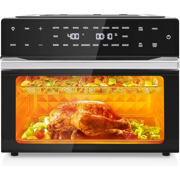 Air Fryer, 32QT, 19-In-1r Toaster Oven Combo, Digital Convection Oven Countertop, Kitchen Appliances, 1800w, Air Fryer