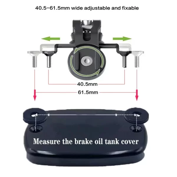 Motorcycle Pump Cover Installation Mobile Phone Bracket Brake Oil Tank Base Support Navigation Damping Belt Adapter Adhesive - Image 13