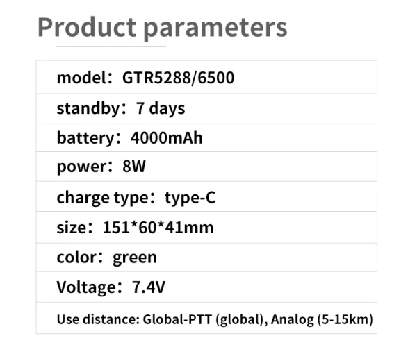 Global-ptt 6500 walkie talkie 4G POC+UHF Two-way radio profesional commutator large long range phones telecommunications police - Image 28