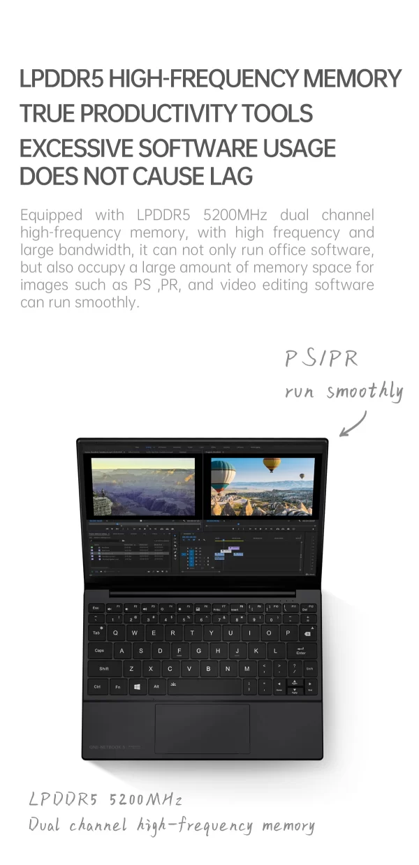 One-Netbook 5 10.1 Inch Intel Core i7-1250U Pocket Computer Portable Mini Laptop OneMix5 32G 1TB 2TB Windows 11 Official Laptops - Image 12